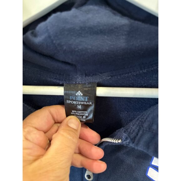 Point Sportswear NASA Full Zip Hoodie Medium Navy Blue Sweatshirt Space Logo - Picture 3 of 6